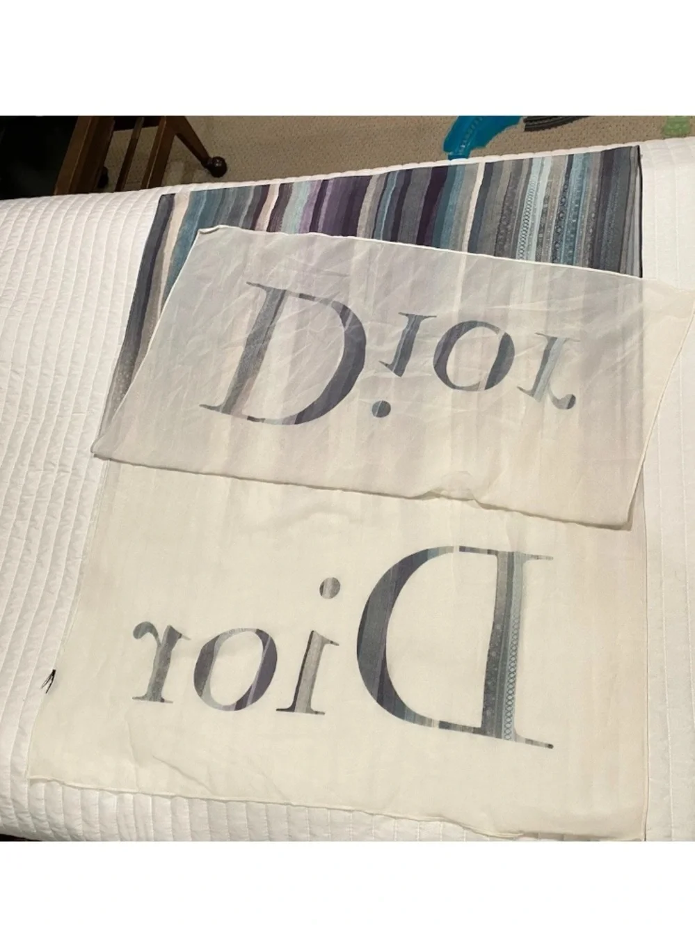 Christian Dior logo gauzy scarf - Picture 4 of 5